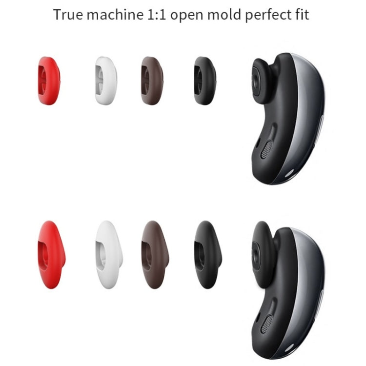 2 Sets Bluetooth Earphone Silicone Earplug Caps For Samsung Galaxy Buds Live(Black-2 Pairs)