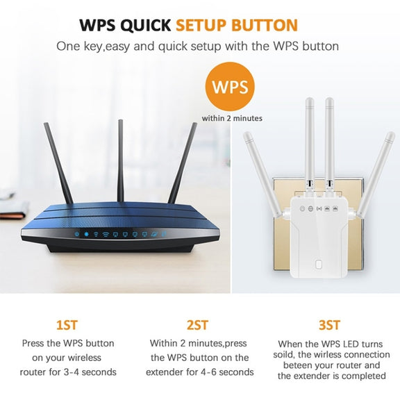 M-95B 300M Repeater WiFi Booster Wireless Signal Expansion Amplifier(White