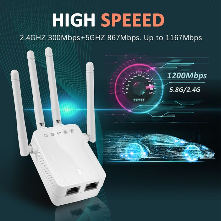 M-95B 300M Repeater WiFi Booster Wireless Signal Expansion Amplifier(White