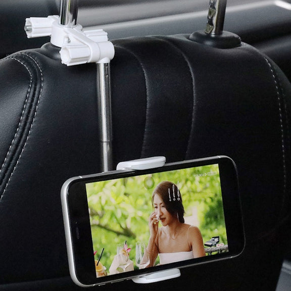 2 PCS Car Mobile Phone Bracket Rearview Mirror Navigation Bracket Driving Recorder Fixed Clipper Post-Lens Bracket(White)