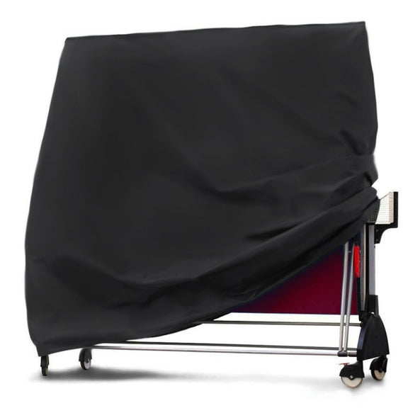 Outdoor Water-resistant And Dustproof Table Tennis Table Cover, Size: 165x70x185cm(Black Outside Silver Inside)
