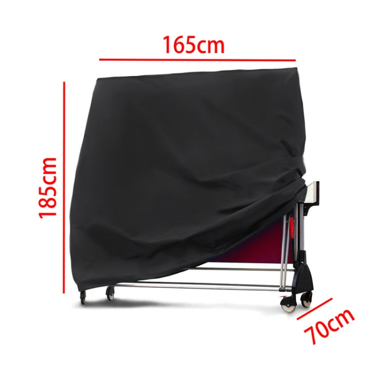 Outdoor Water-resistant And Dustproof Table Tennis Table Cover, Size: 165x70x185cm(Black Outside Silver Inside)