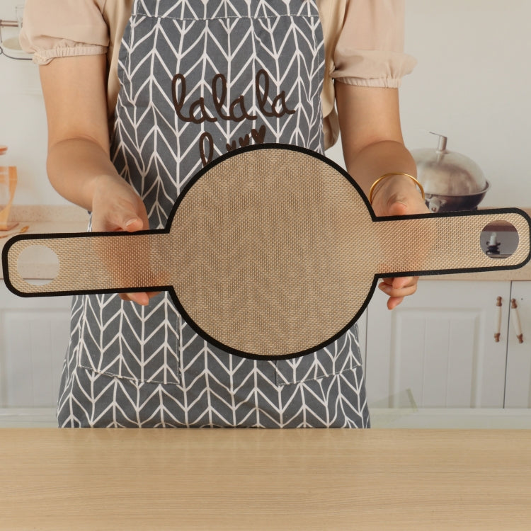 Oven Accessories Bread Dough Transfer Baking Mat Long Handle Extraction Mat(Orange)