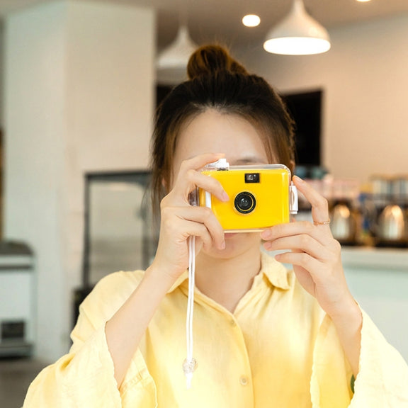 Cute Retro Film Water-resistant Shockproof Camera With Disposable Film(All White Shell)