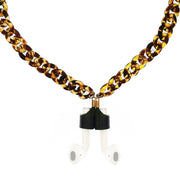 Wireless Earphones Acrylic Strong Magnetic Anti-Lost Chain For AirPods(Leopard)