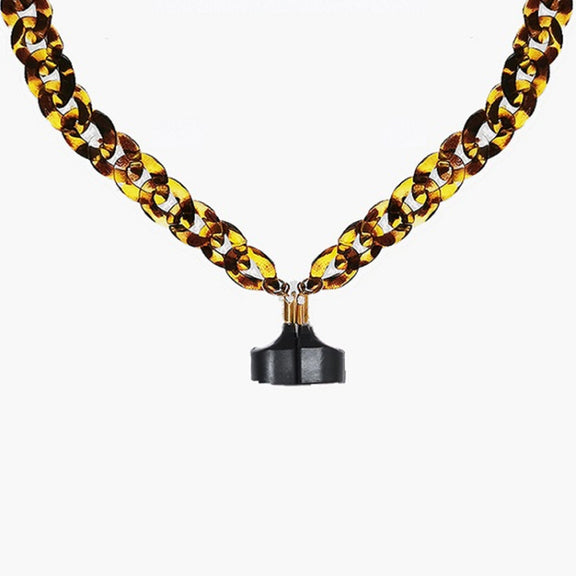 Wireless Earphones Acrylic Strong Magnetic Anti-Lost Chain For AirPods(Leopard)