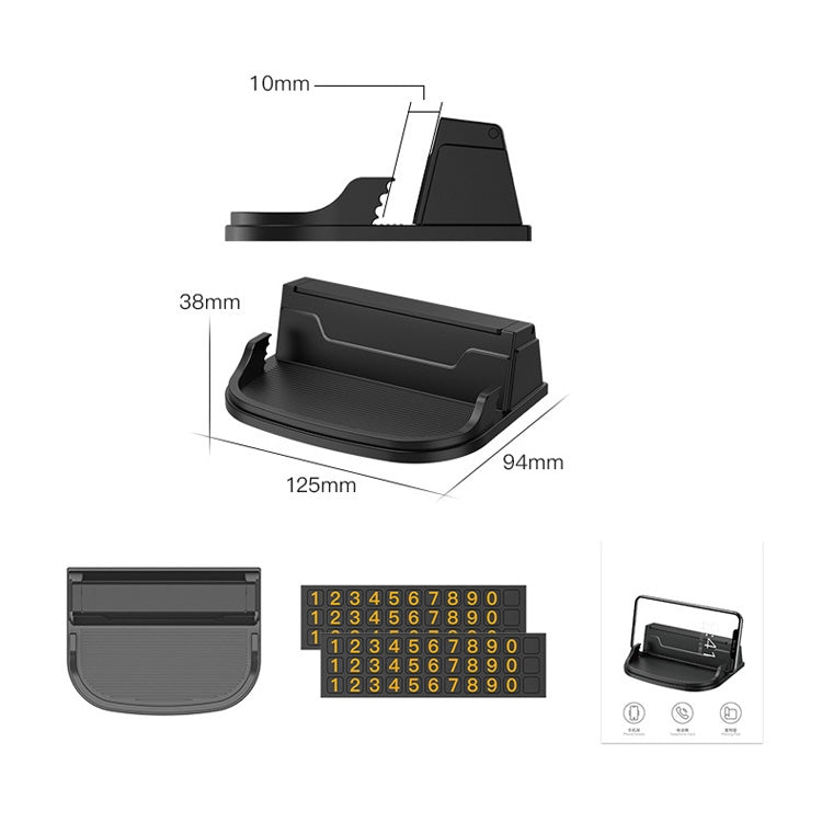 2 PCS Car Temporary Parking Card Car Mobile Phone Holder Multi-Function Hidden Temporary Parking Card(SD-1028)