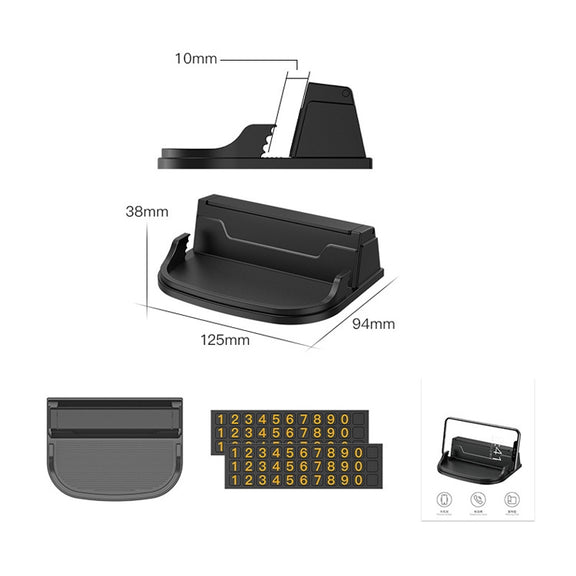 2 PCS Car Temporary Parking Card Car Mobile Phone Holder Multi-Function Hidden Temporary Parking Card(SD-1028)