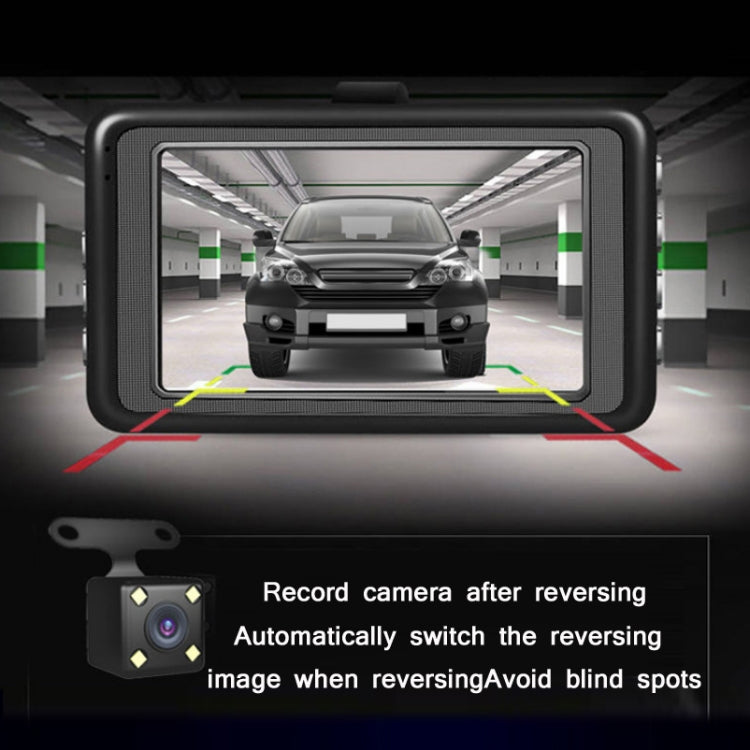 3.0 Inch HD 1080P Wide-Angle Driving Recorder With Reversing Image Specification��� Normal Definition Single Record���Black���