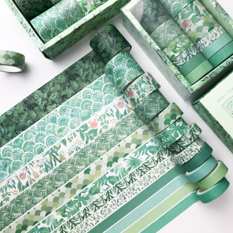 Antique And Paper Tape Hand Account DIY Decoration Material, Colour: Green Mint