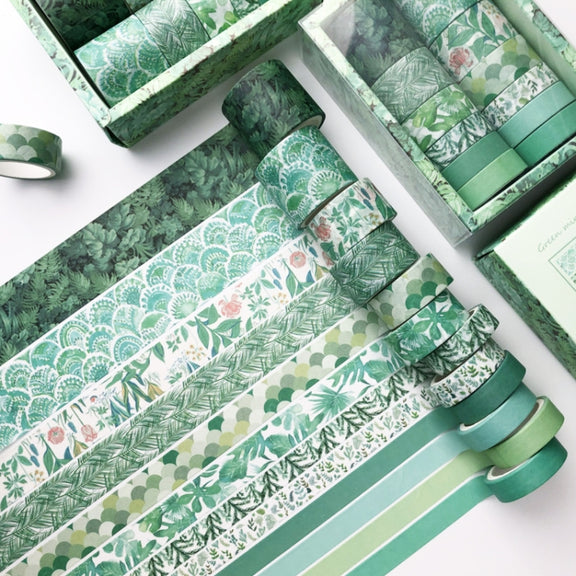 Antique And Paper Tape Hand Account DIY Decoration Material, Colour: Green Mint