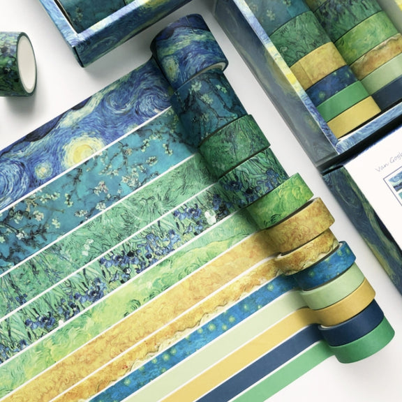 Antique And Paper Tape Hand Account DIY Decoration Material, Colour: Van Gogh Impression