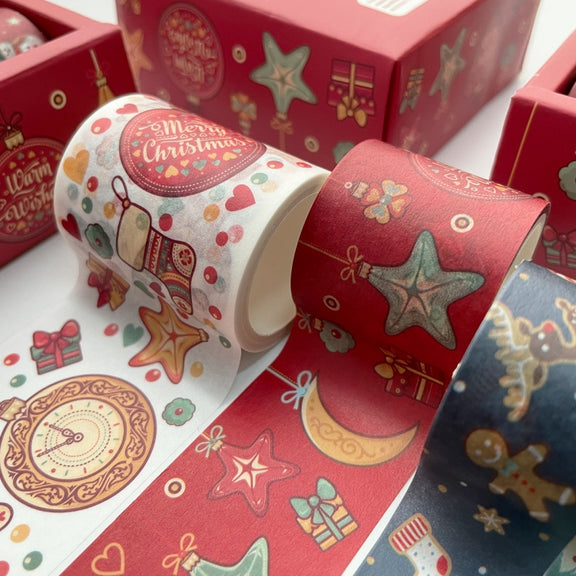 Boxed Christmas Pocket Tape Decoration Material(Christmas Combination Set)