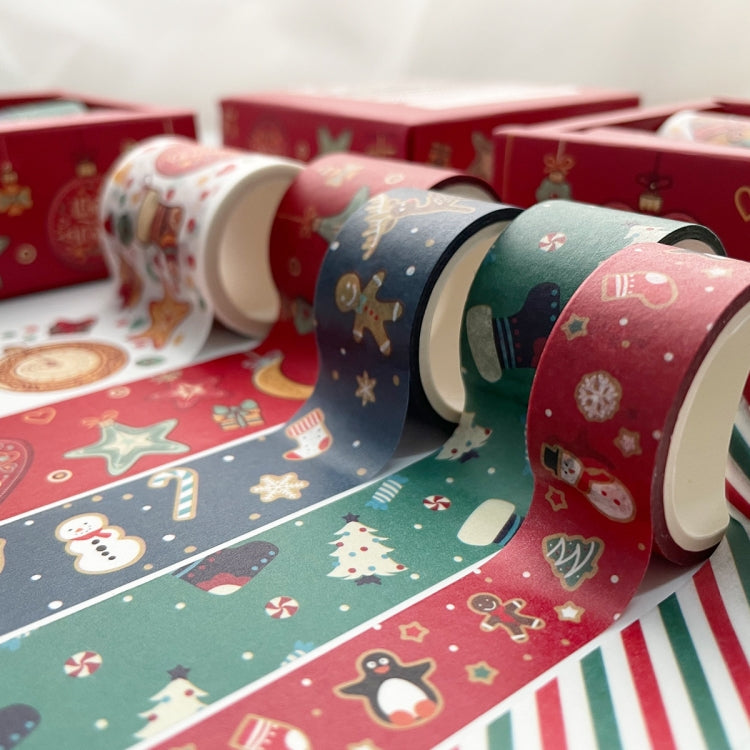 Boxed Christmas Pocket Tape Decoration Material(Christmas Combination Set)