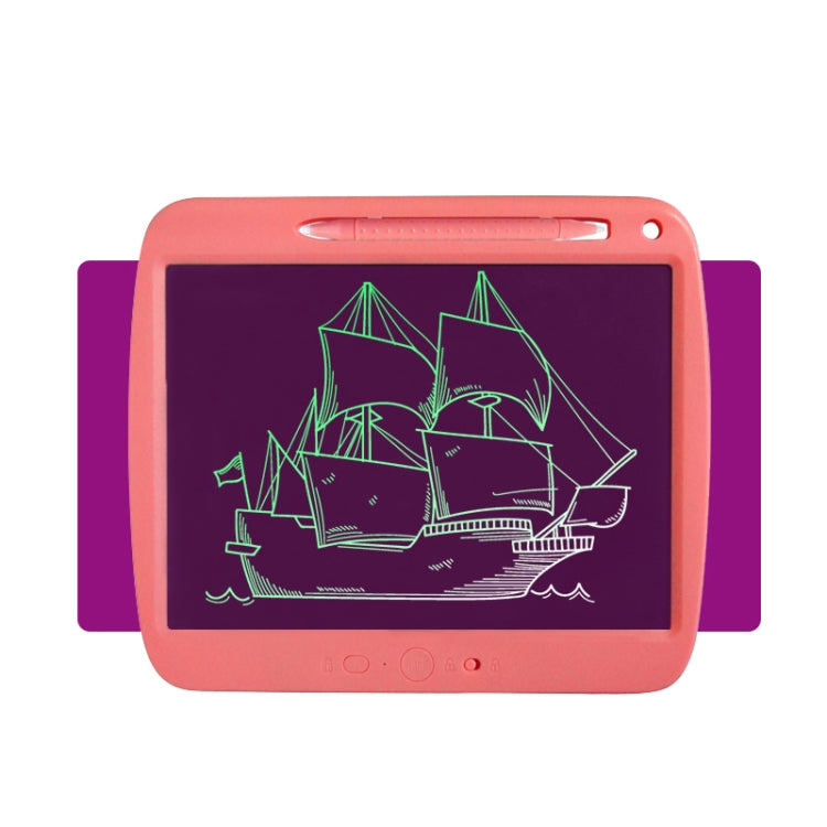 9 Inch Charging LCD Copy Writing Panel Transparent Electronic Writing Board, Specification: Monochrome Lines (Pink)