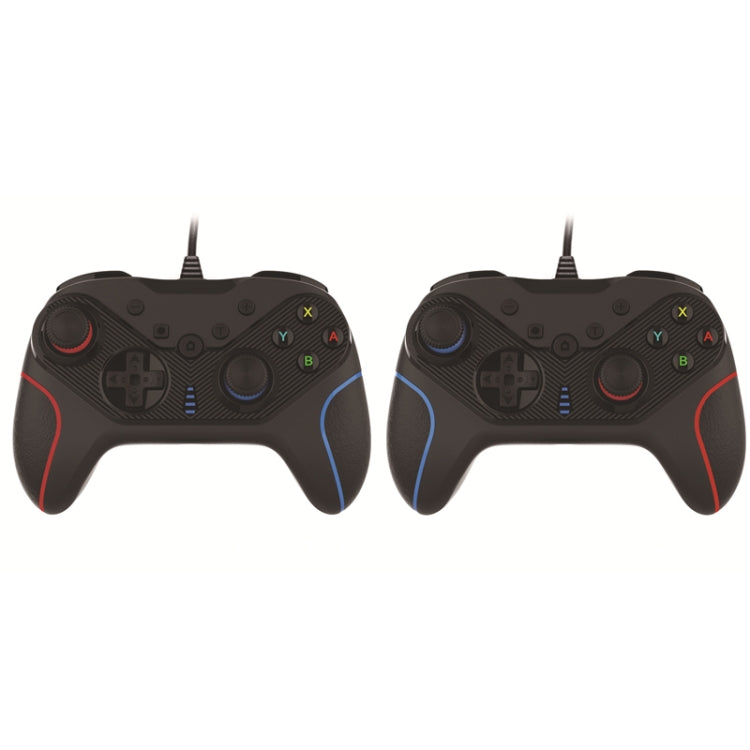 Wired Gamepad For Nintendo Switch / Android / iOS / PC(S818W Left Red Right Blue)