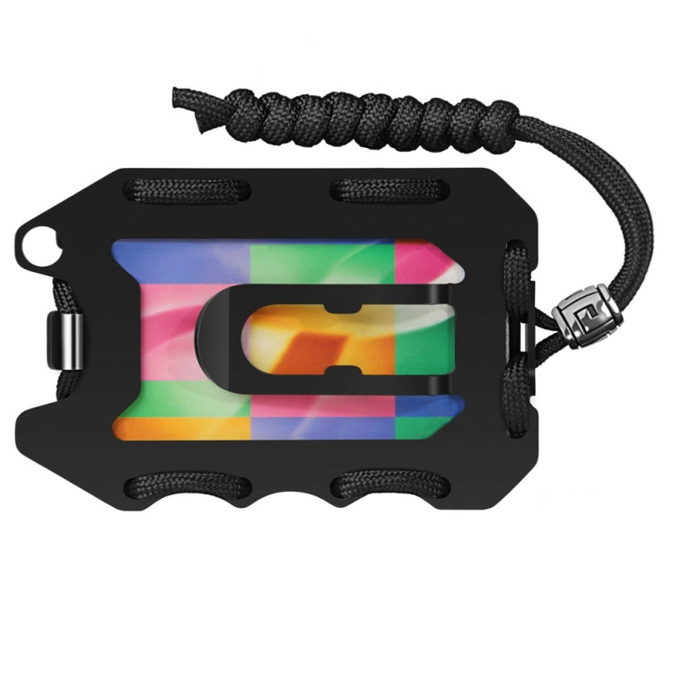 ZEEKER Metal Card Holder RFID Multifunctional EDC Wallet Large Capacity Minimalist Card Holder With Bottle Opener Function, Colour: Black