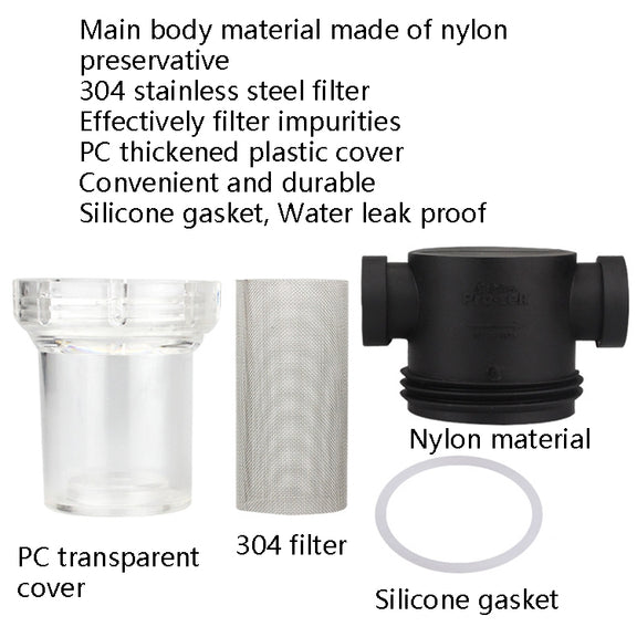 Water Pipe Front Plastic Filter Garden Irrigation Water Purifier, Specification: 4 Points Interface 40 Mesh