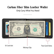New-Bring Anti-Theft RFID Card Holder Men Ultra-Thin Card Holder Multi-Card Position ID Leather Case(Black)