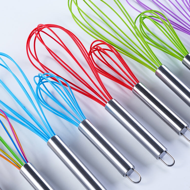 Silicone Egg Beater Home Egg Mixer Kitchen Gadgets Cream Baking Tools, Colour: 12 inch Black