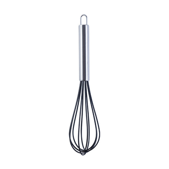 Silicone Egg Beater Home Egg Mixer Kitchen Gadgets Cream Baking Tools, Colour: 10 inch Black