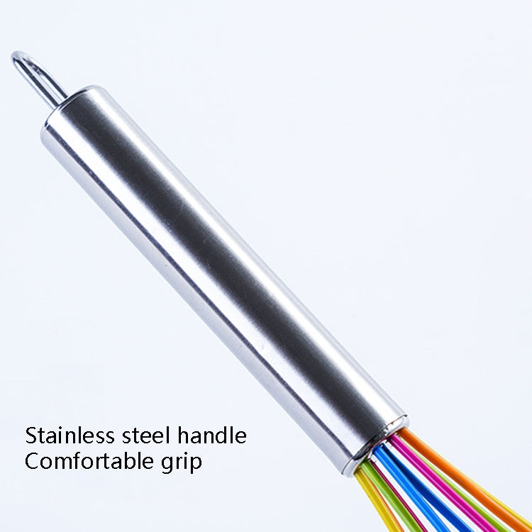 Silicone Egg Beater Home Egg Mixer Kitchen Gadgets Cream Baking Tools, Colour: 10 inch Black