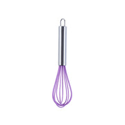 Silicone Egg Beater Home Egg Mixer Kitchen Gadgets Cream Baking Tools, Colour: 8 inch Purple