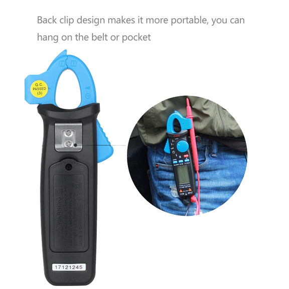 BSIDE ACM91 Digital Clamp Meter AC/DC Current 1mA True RMS Auto Range  Capacitor Tester Multimeter(Blue)