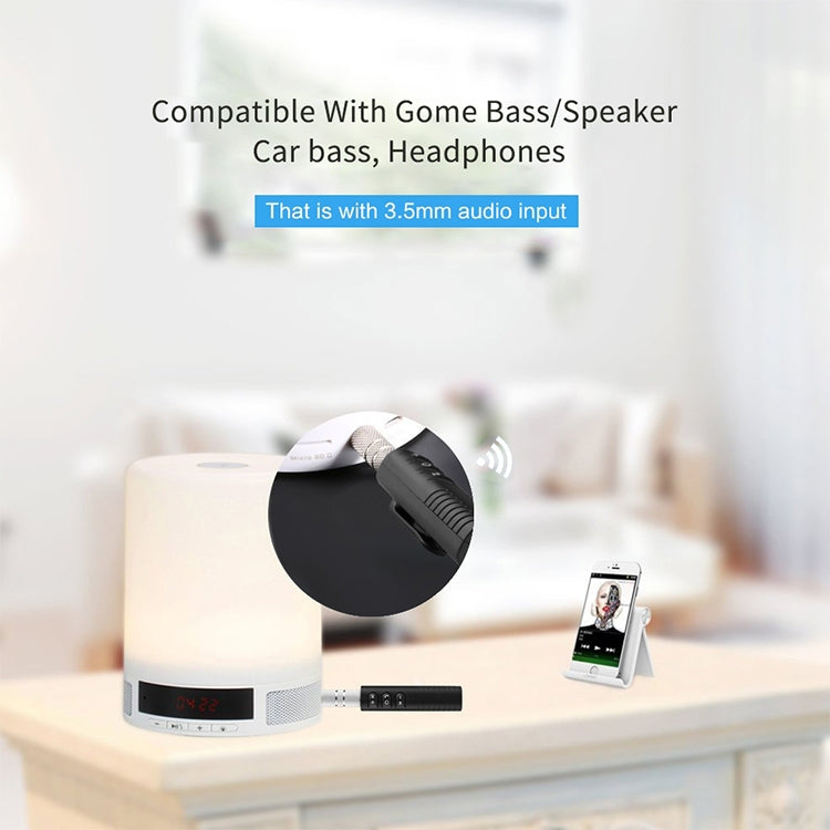 H-139 3.5mm Lavalier Bluetooth Audio Receiver with Metal Adapter(Blue)