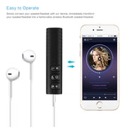 H-139 3.5mm Lavalier Bluetooth Audio Receiver with Metal Adapter(White)