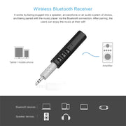 H-139 3.5mm Lavalier Bluetooth Audio Receiver with Metal Adapter(White)