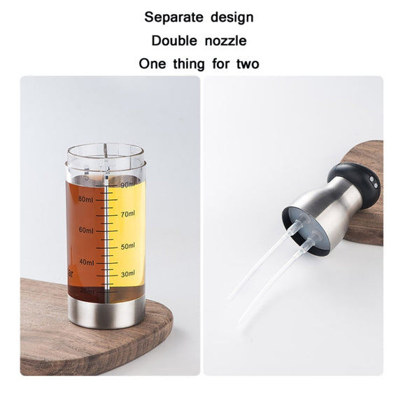 Stainless Steel Push-Type Oil Spray Bottle Barbecue Oil And Vinegar Sprayer