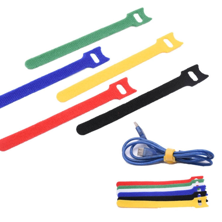 60 PCS T-Shaped Cable Organizer Belt Nylon Winder Buckle, Length: 20cm(Color Random Delivery)