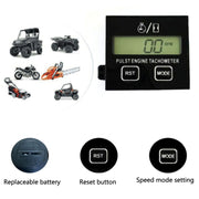 ZSB-03 Chain Saw Tachometer Gasoline Engine Lawn Mower High Tachometer Digital Display Induction Pulse Tachometer, Specification: Clip Version