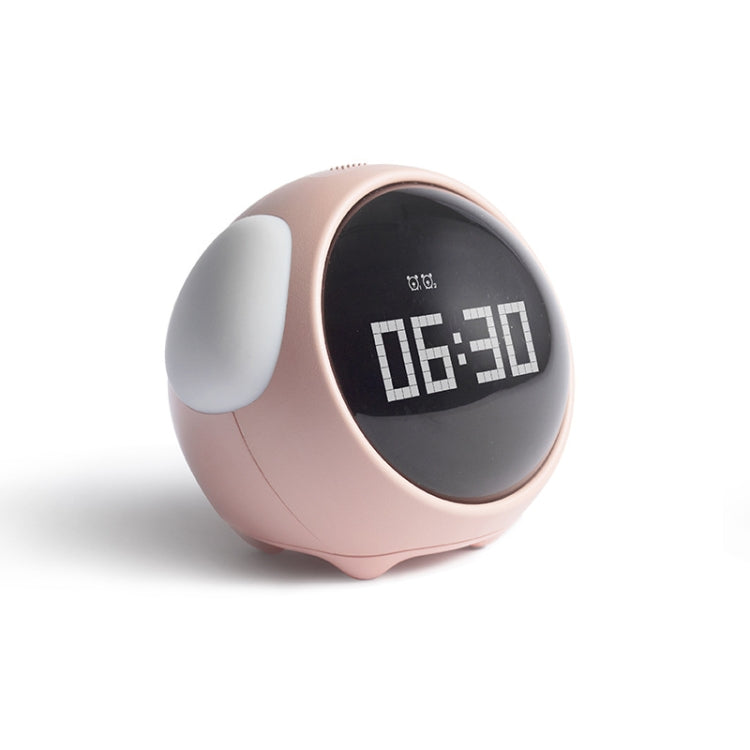 Cartoon Smart Alarm Clock For Children Bedroom Bedside LED Lamp Charging Electronic Digital Clock, Colour: Pink (Expression Version)