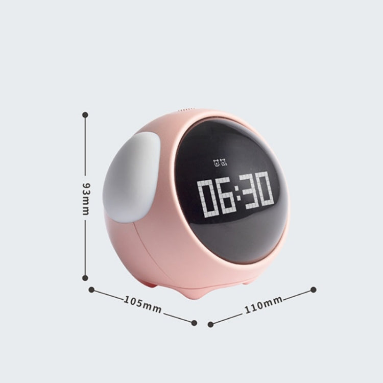 Cartoon Smart Alarm Clock For Children Bedroom Bedside LED Lamp Charging Electronic Digital Clock, Colour: Pink (Expression Version)