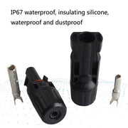 10 Sets MC4 Solar Photovoltaic Connector Water-resistant Flame-Retardant Socket