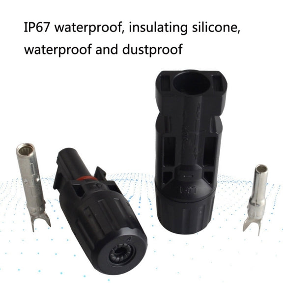 10 Sets MC4 Solar Photovoltaic Connector Water-resistant Flame-Retardant Socket