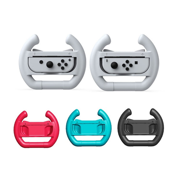DOBE Left And Right Handle Steering Wheel For Switch OLED / Switch, Specification： Red + Blue（2PCS/Pack）