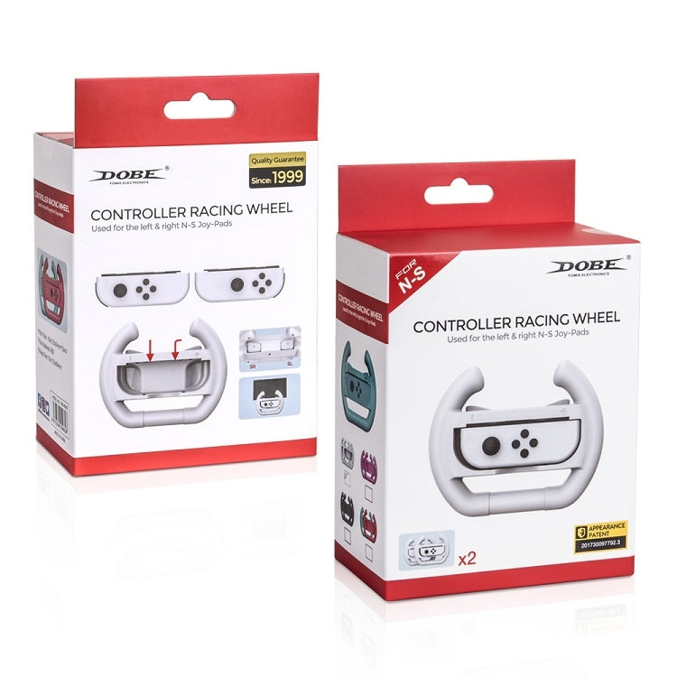 DOBE Left And Right Handle Steering Wheel For Switch OLED / Switch, Specification： Red + Blue（2PCS/Pack）