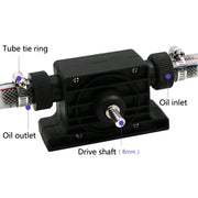 Portable Mini Water Pump Electric Drill Driven High Flow Oil Pump, Standard With Two Connectors(Black)