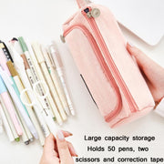 Angoo Large Capacity Pencil Case Cute Canvas Stationery Bag, Color: Daisy