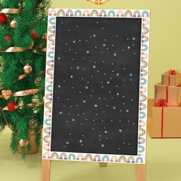 CM2107018 Border Sticker Blackboard Rainbow Sticker Bohemian Sticker, Size: 20mx7.6cm
