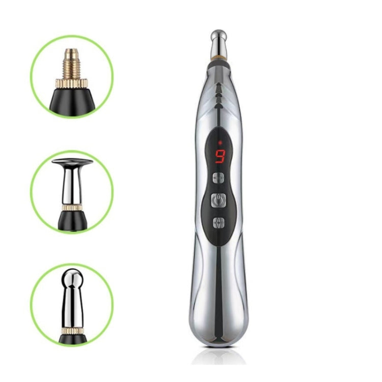 Circulating Energy Automatic Point Finding Meridian Pen Home Pain Electronic Acupuncture Pen Specifications： 3 Head Color Box (Charging Model)