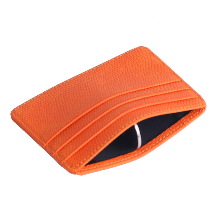 KT1002 RFID Function Lizard Pattern Bank Card Holder PU Business Card Case(Orange)