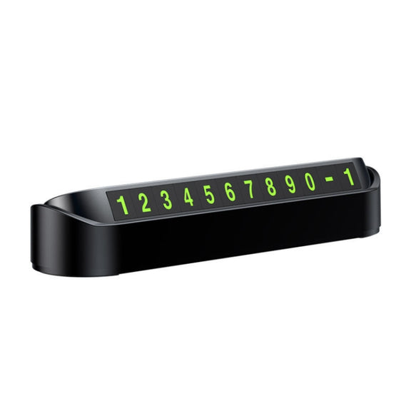 Hidden Parking Number Card Nightlight Number Button Parking Number Card, Style: Neutral (Black)