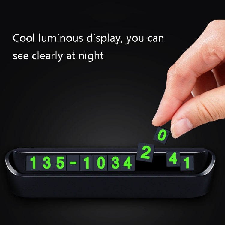 Hidden Parking Number Card Nightlight Number Button Parking Number Card, Style: Neutral (White)