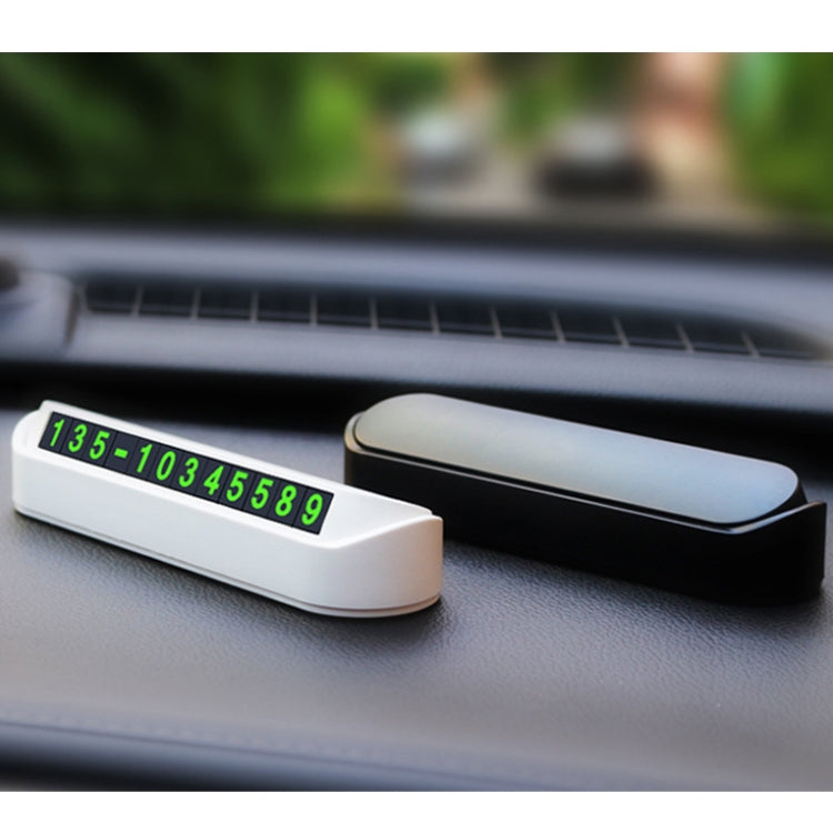 Hidden Parking Number Card Nightlight Number Button Parking Number Card, Style: Neutral (White)