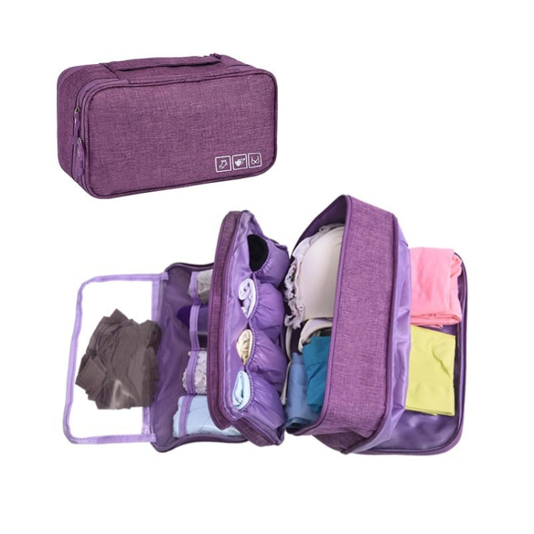 Travel Water-resistant Storage Bag Underwear Storage Finishing Bag(Violet)