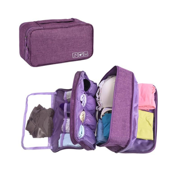Travel Water-resistant Storage Bag Underwear Storage Finishing Bag(Violet)